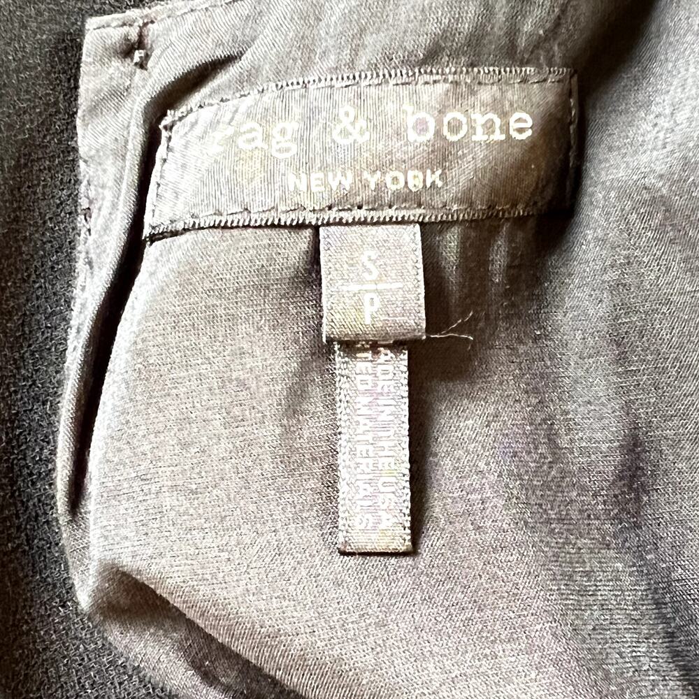 Rag & Bone Etta Side Tie Top Cap Sleeve Black Womens Small - Picture 8 of 11